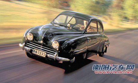 图为萨博设计的经典车型1950年款Saab 92