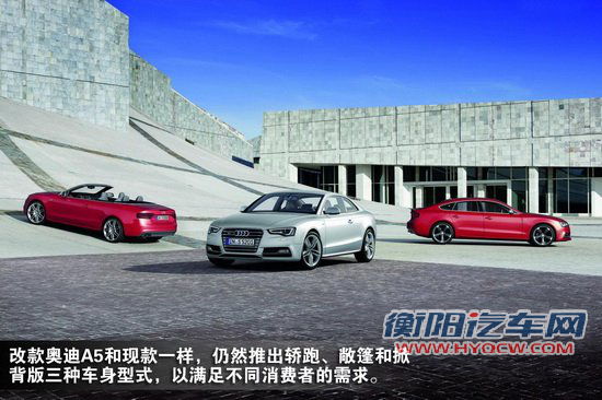 改得不算小  2012中期改款奥迪A5/S5官图图解