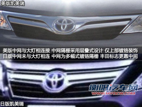 双版本改款凯美瑞详解析 美版/日版差异