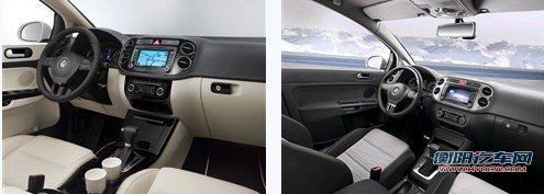 内饰：左图：Golf Plus 右图：Cross Golf