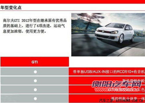 即将上市 2012款高尔夫6新增配置表曝光 即将上市 2012款高尔夫6新增配置表曝光