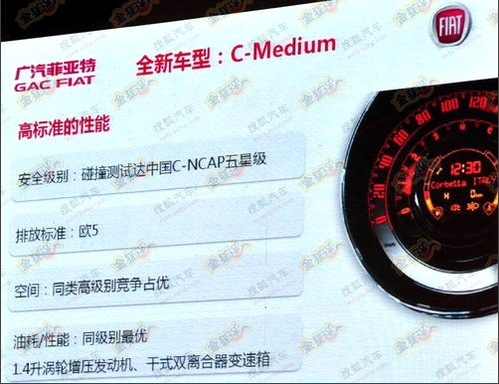 标配ESP 广汽C-medium有望下半年上市