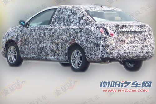 或定名A2/配二代发动机 奇瑞A16FL谍照