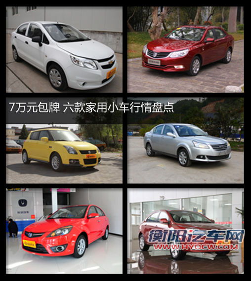 7万元包牌 六款家用小车行情盘点 7万元包牌 六款家用小车行情盘点