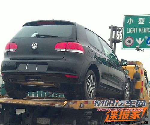 双门造型 疑似大众高尔夫7原型车曝光