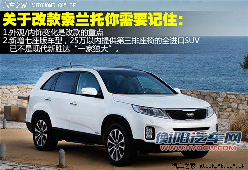起亚 起亚(进口) 索兰托 2013款 2.4 5座汽油至尊版