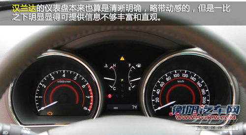 汉兰达仪表盘