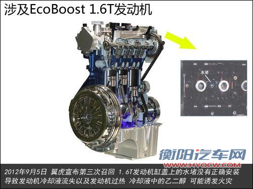 福特翼虎曾多次召回 3次涉及1.6T发动机