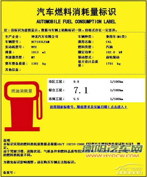 雪铁龙C4 L 1.8T油耗