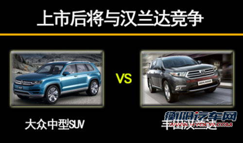 大众中型SUV今年4月发布 与汉兰达竞争