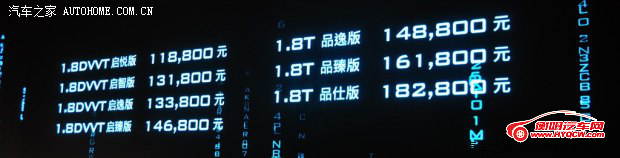 荣威上汽集团荣威5502013款 550G 1.8T 自动品仕版