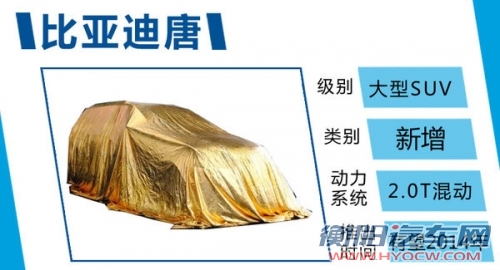 比亚迪大型SUV命名“唐” 搭载2.0T混动