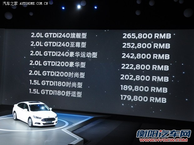 福特长安福特蒙迪欧2013款 2.0L GTDi240旗舰型